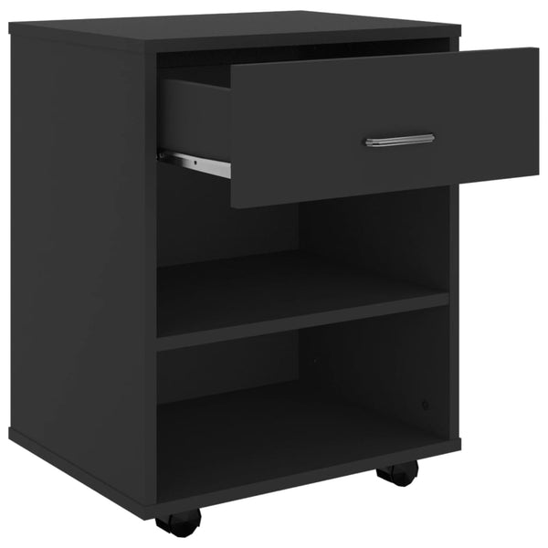 Rollschrank Schwarz 46x36x59 cm