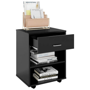 Rollschrank Schwarz 46x36x59 cm