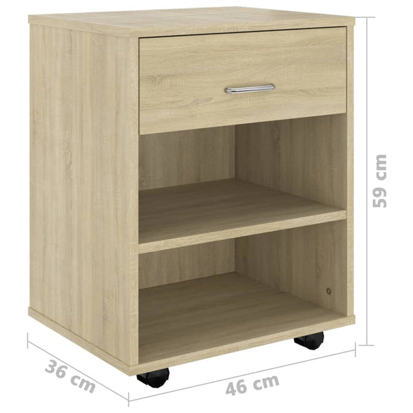 Rollschrank Sonoma-Eiche 46x36x59 cm