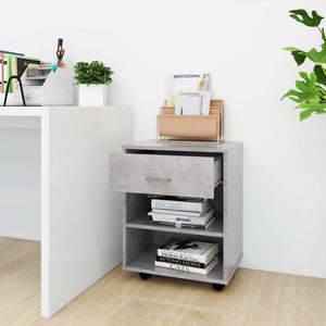Rollschrank Betongrau 46x36x59 cm