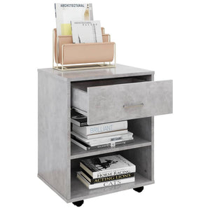 Rollschrank Betongrau 46x36x59 cm