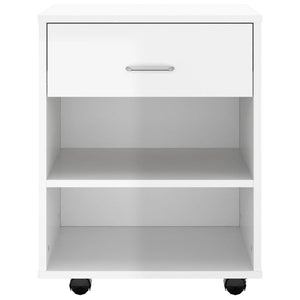 Rollschrank Weiß Hochglanz, 46x36x59 cm
