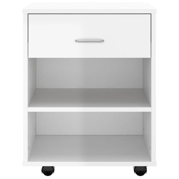 Rollschrank Weiß Hochglanz, 46x36x59 cm