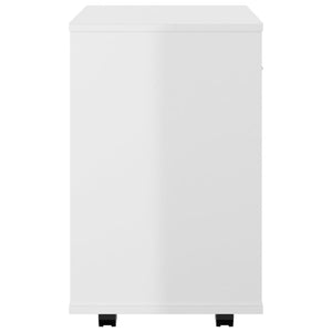 Rollschrank Weiß Hochglanz, 46x36x59 cm