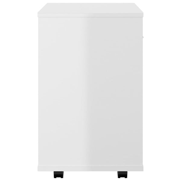 Rollschrank Weiß Hochglanz, 46x36x59 cm