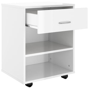 Rollschrank Weiß Hochglanz, 46x36x59 cm