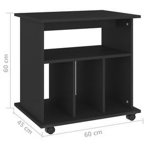 Rollschrank Schwarz 60x45x60 cm