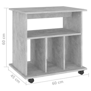 Rollschrank Betongrau 60 cm