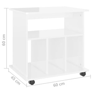 Rollschrank Weiß Hochglanz 60x60 cm