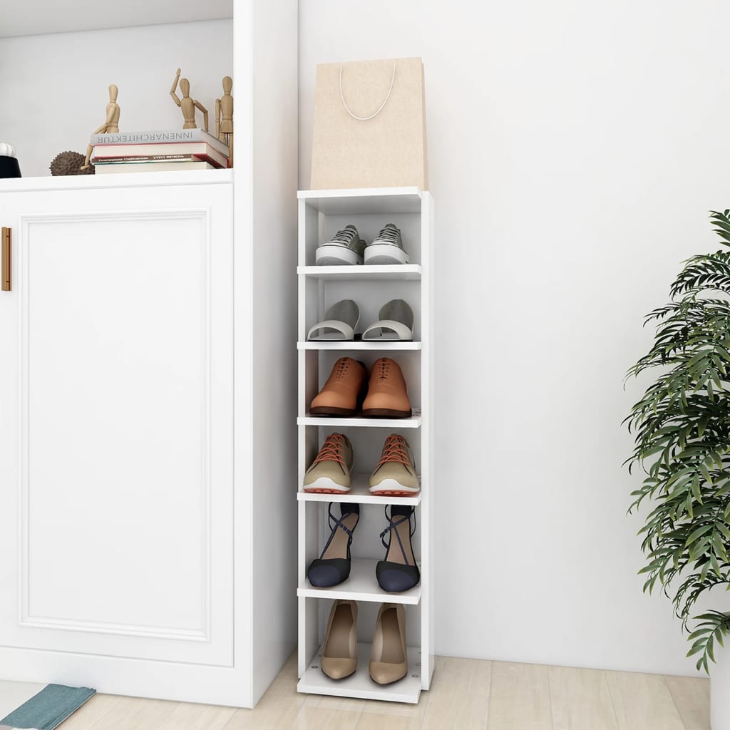 Weißer Schuhschrank Holzwerkstoff, 102 cm hoch