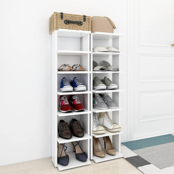 Schuhschränke Weiß Holzwerkstoff, 2er Set