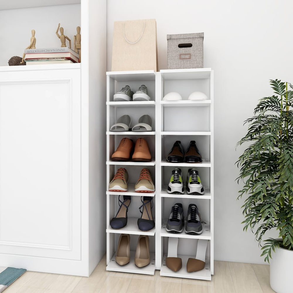 Schuhschränke Weiß Holzwerkstoff, 2er Set