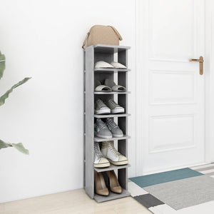 Betongrauer Schuhschrank mit 6 Fächern