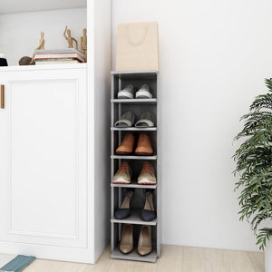 Betongrauer Schuhschrank mit 6 Fächern