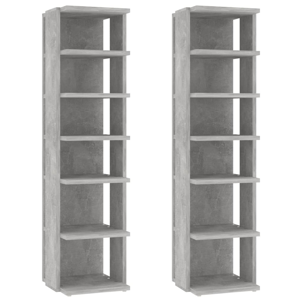 Schuhschränke 2er Set Betongrau
