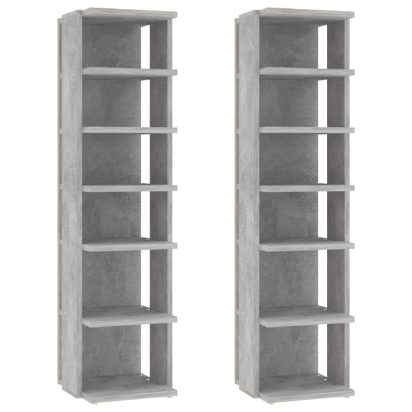 Schuhschränke 2er Set Betongrau