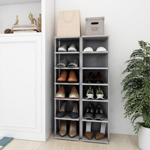 Schuhschränke 2er Set Betongrau