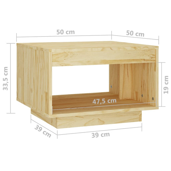 Couchtisch Kiefer Massivholz 50x50 cm