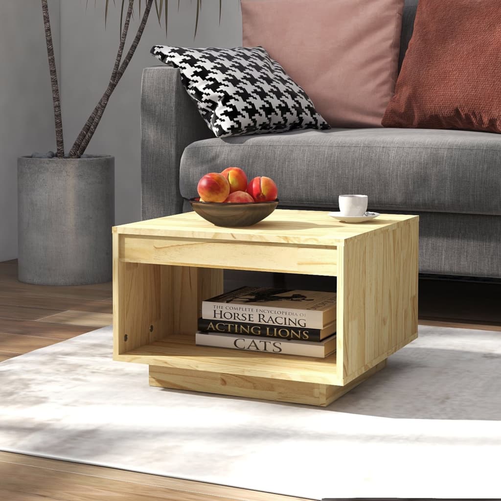 Couchtisch Kiefer Massivholz 50x50 cm
