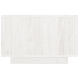 Weißer Couchtisch Kiefer Massivholz 50x50 cm