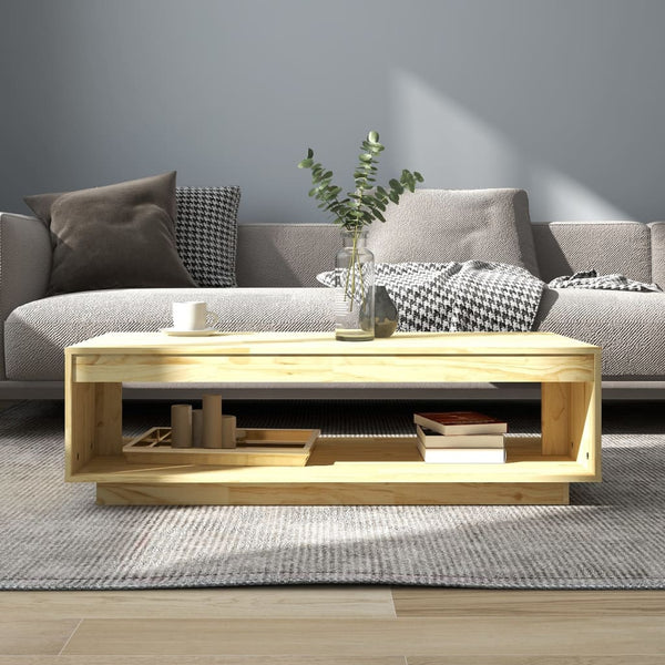 Massivholz Couchtisch Kiefer 110x50 cm
