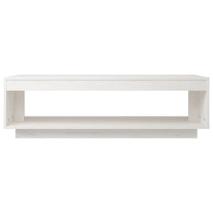 Weißer Couchtisch Kiefer Massivholz 110cm