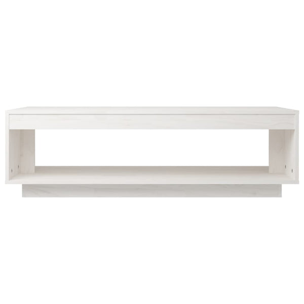 Weißer Couchtisch Kiefer Massivholz 110cm