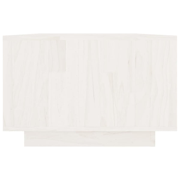 Weißer Couchtisch Kiefer Massivholz 110cm