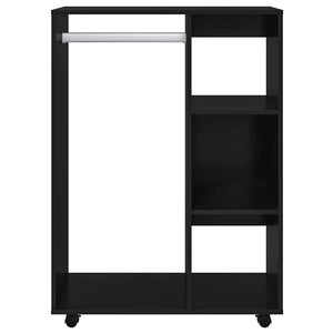Schwarzer Kleiderschrank 80x40x110cm