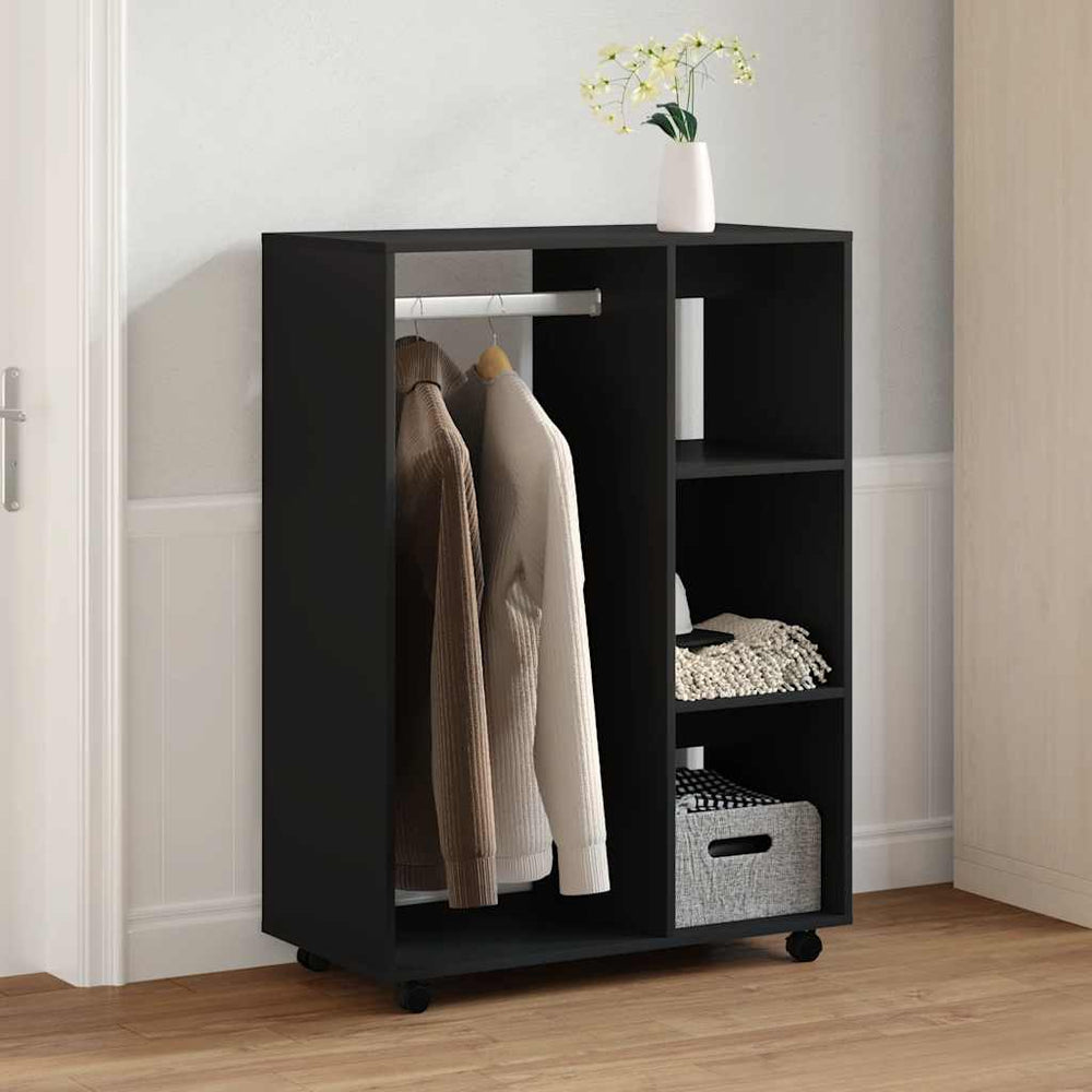 Schwarzer Kleiderschrank 80x40x110cm