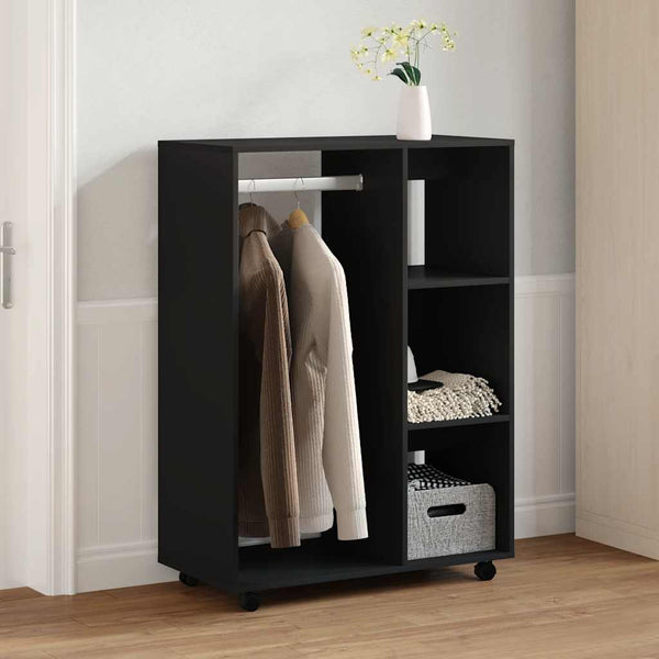 Schwarzer Kleiderschrank 80x40x110cm