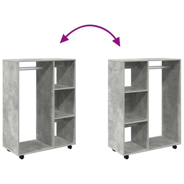 Betongrauer Kleiderschrank 80x40x110 cm