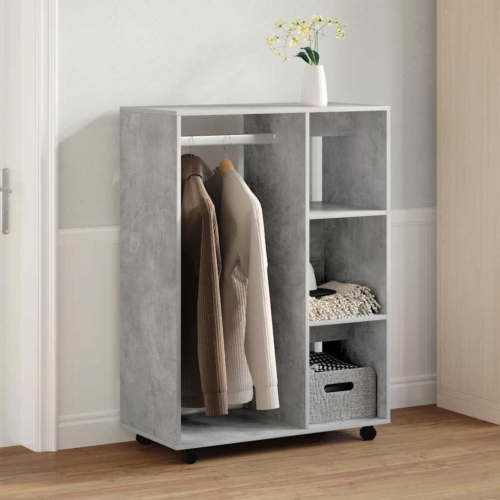 Betongrauer Kleiderschrank 80x40x110 cm