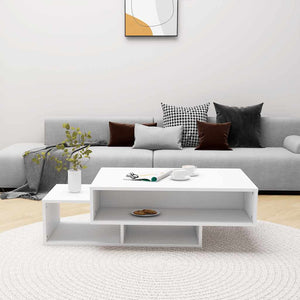Weißer Couchtisch 105 cm Holzwerkstoff