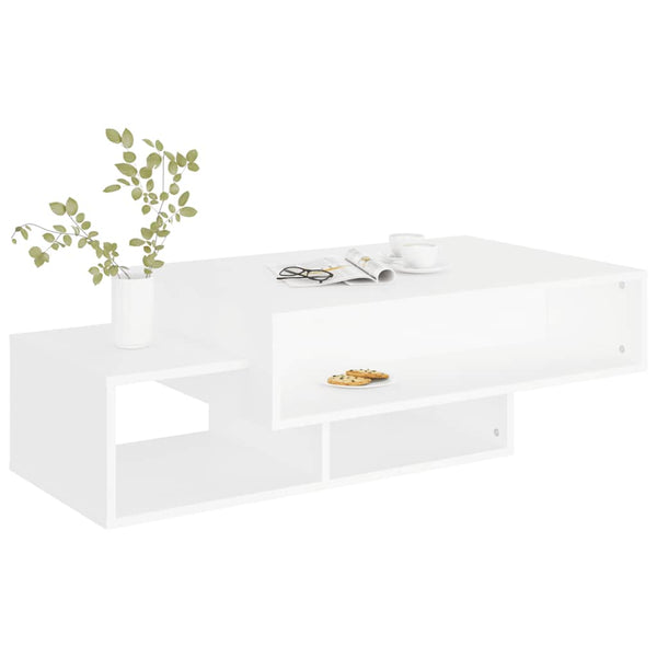 Weißer Couchtisch 105 cm Holzwerkstoff