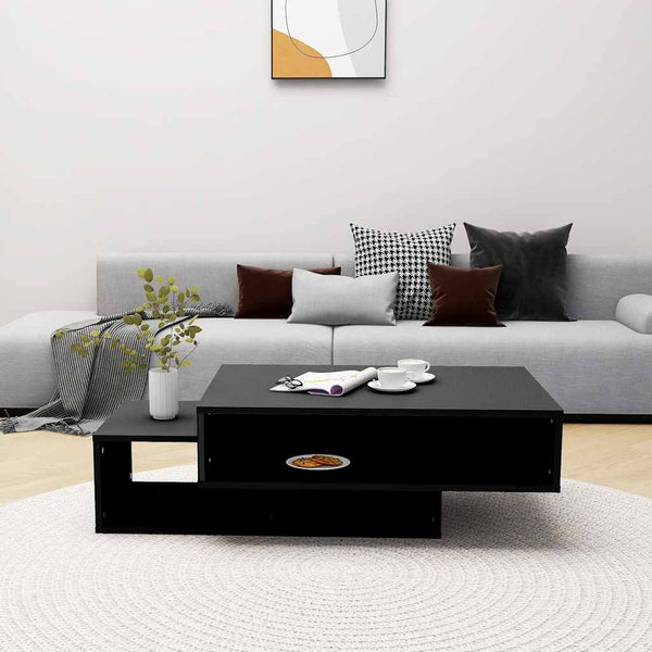 Schwarzer Couchtisch 105x55 cm