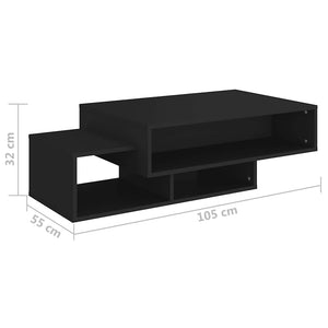 Schwarzer Couchtisch 105x55 cm