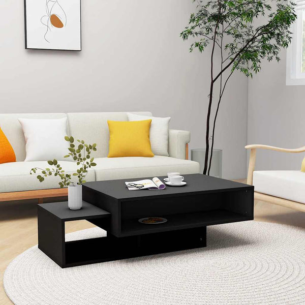 Schwarzer Couchtisch 105x55 cm