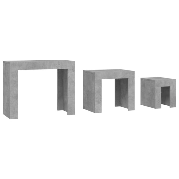Satztische 3er-Set Betongrau