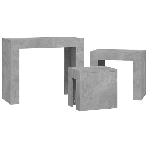 Satztische 3er-Set Betongrau