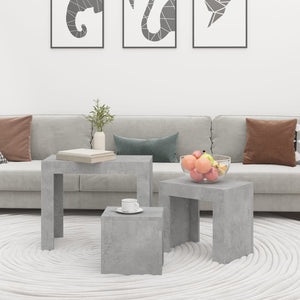 Satztische 3er-Set Betongrau