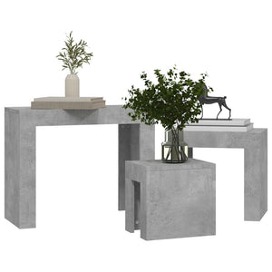 Satztische 3er-Set Betongrau