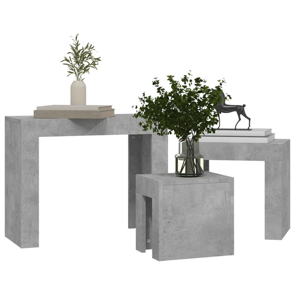 Satztische 3er-Set Betongrau