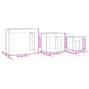 Satztische 3er-Set Betongrau