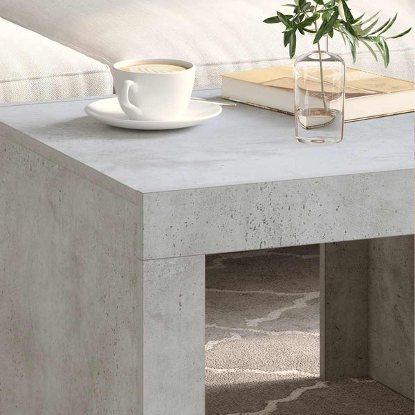 Betongrau Couchtisch 50x50 cm