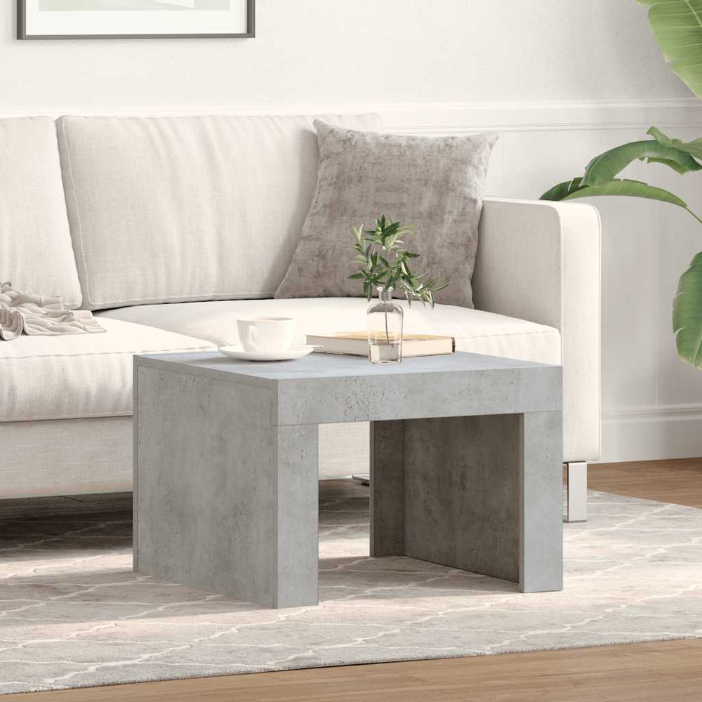 vidaXL Table basse gris béton 50x50x35 cm Bois d'ingénierie