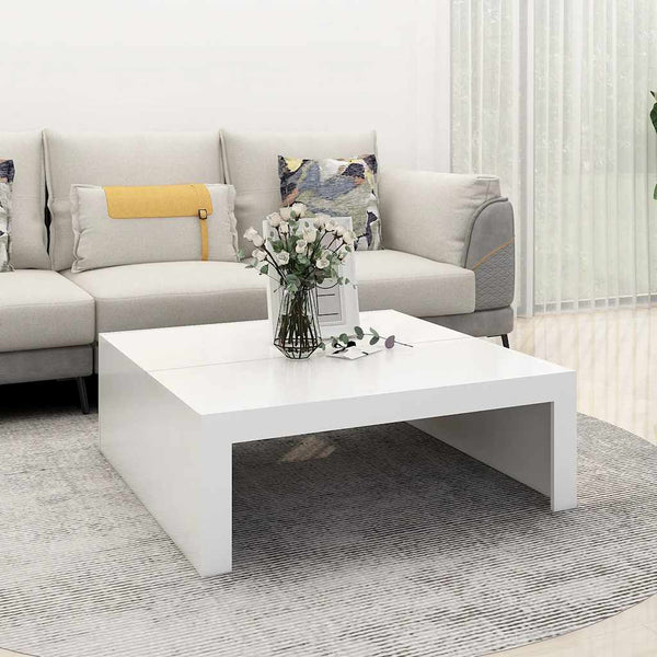 Weißer Couchtisch 100x100 cm