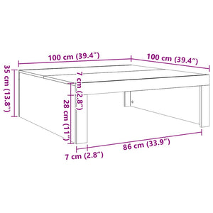 Schwarzer Couchtisch 100x100 cm