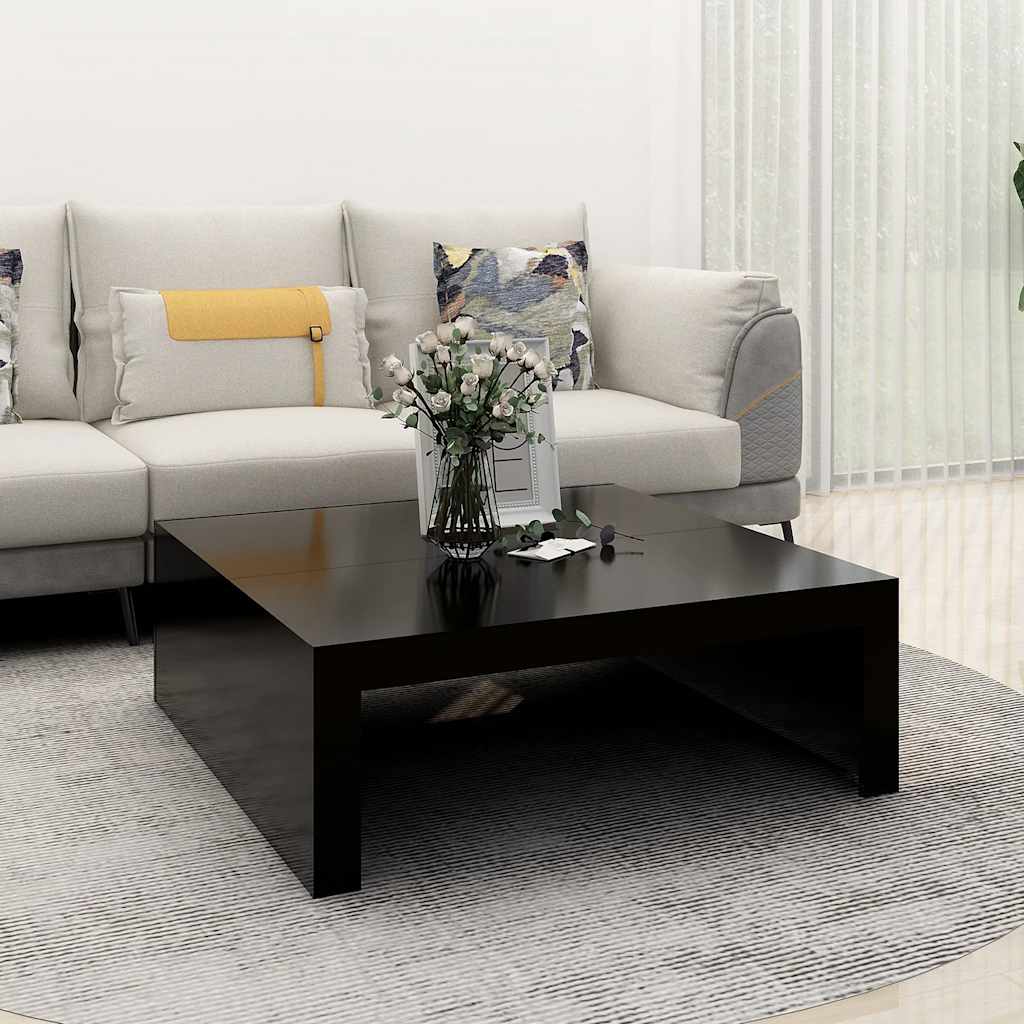 Schwarzer Couchtisch 100x100 cm