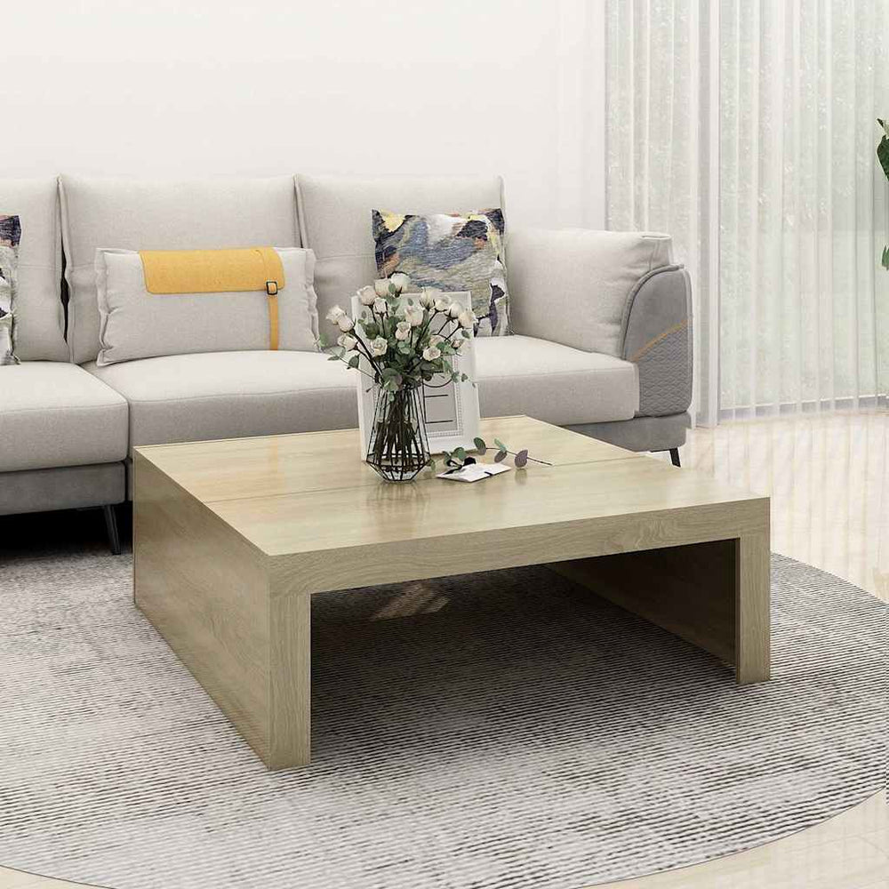vidaXL Table basse chêne Sonoma 100x100x35 cm Bois d'ingénierie